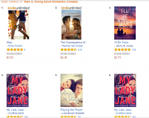 Amazon teen and young adult romantic comedy
