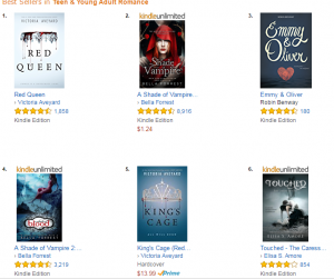 amazon teen and ya romance